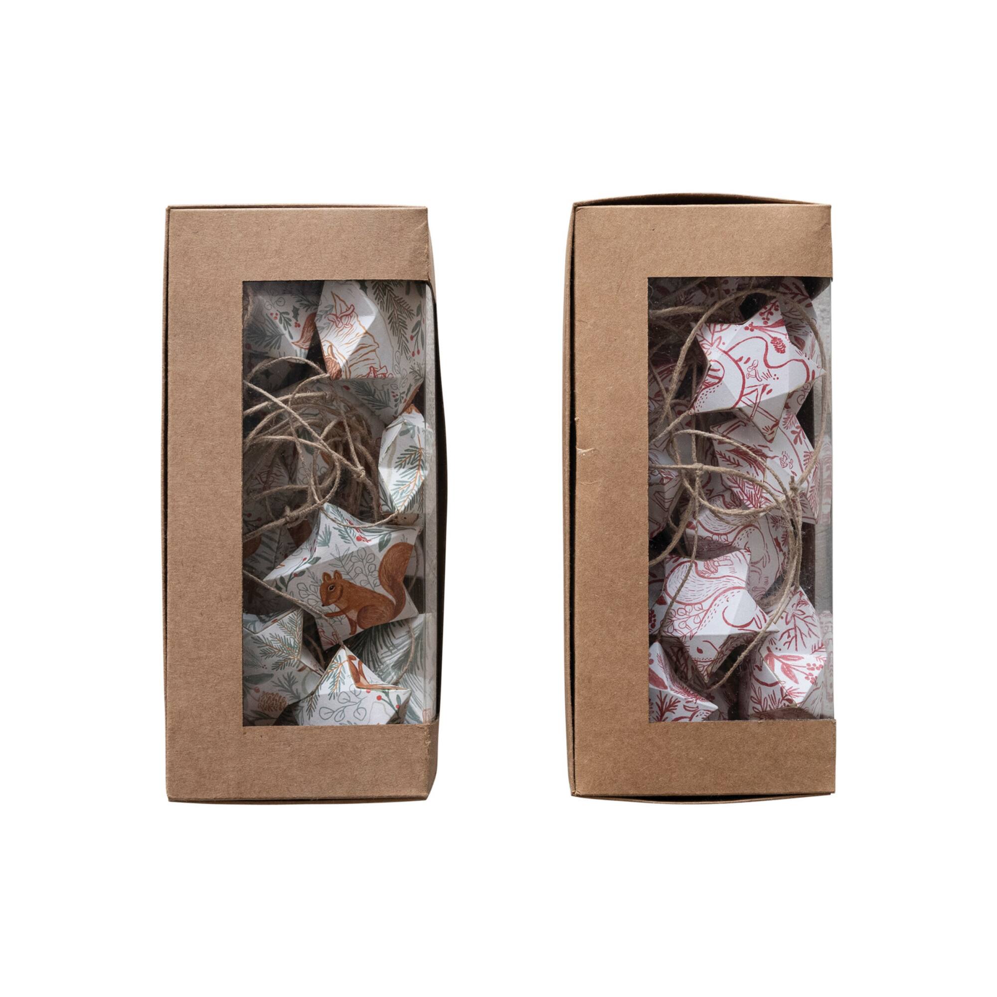 Hello Honey® 6 ft. Printed Paper Star with Woodland Flora & Fauna Pattern Garlands Set